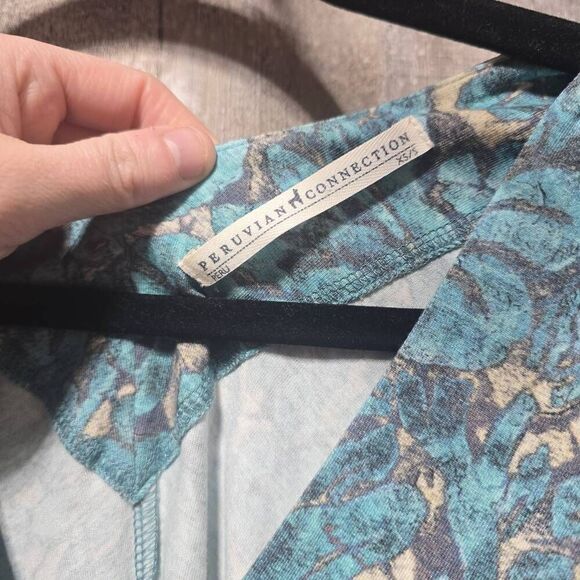 Peruvian Connection Delphi Dress Size Xs/S Blue Green - Picture 4 of 5